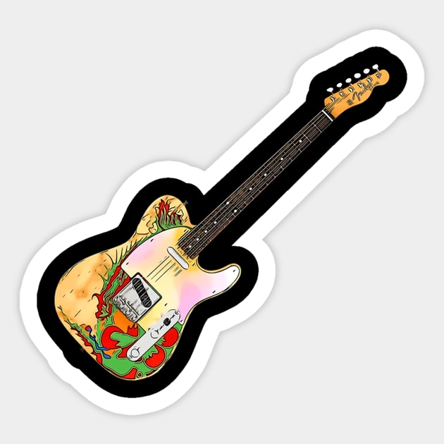 Guitar Of Rock Sticker by Stars A Born